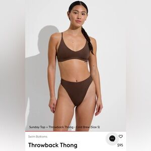 Left on Friday Throwback Thong in Cold Brew